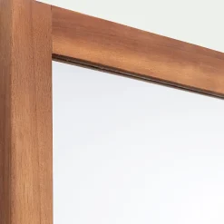 Miroir rectangulaire de salle de bain en acacia - 88cm