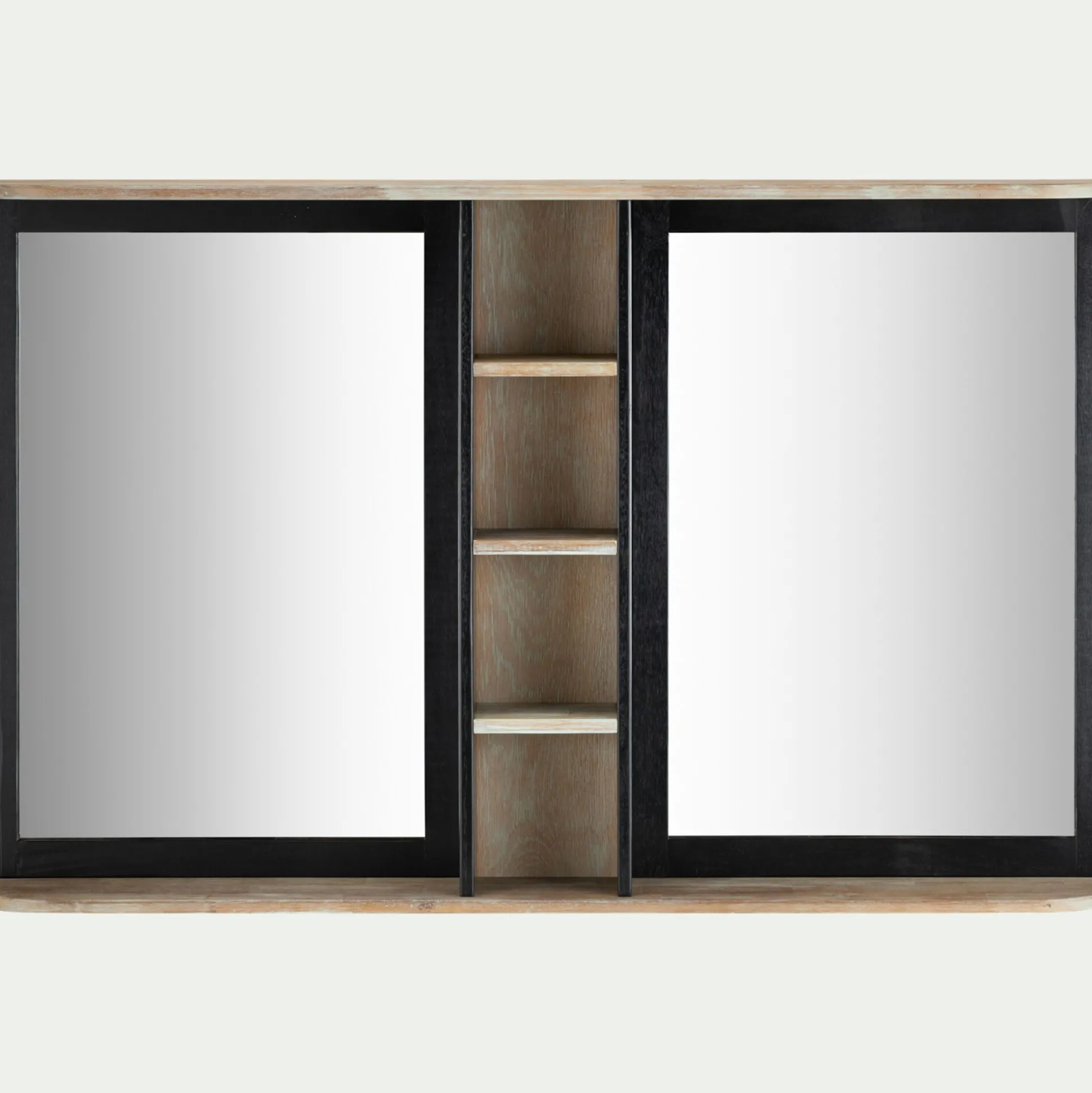 Miroir rectangulaire de salle de bain en acacia massif - L120cm