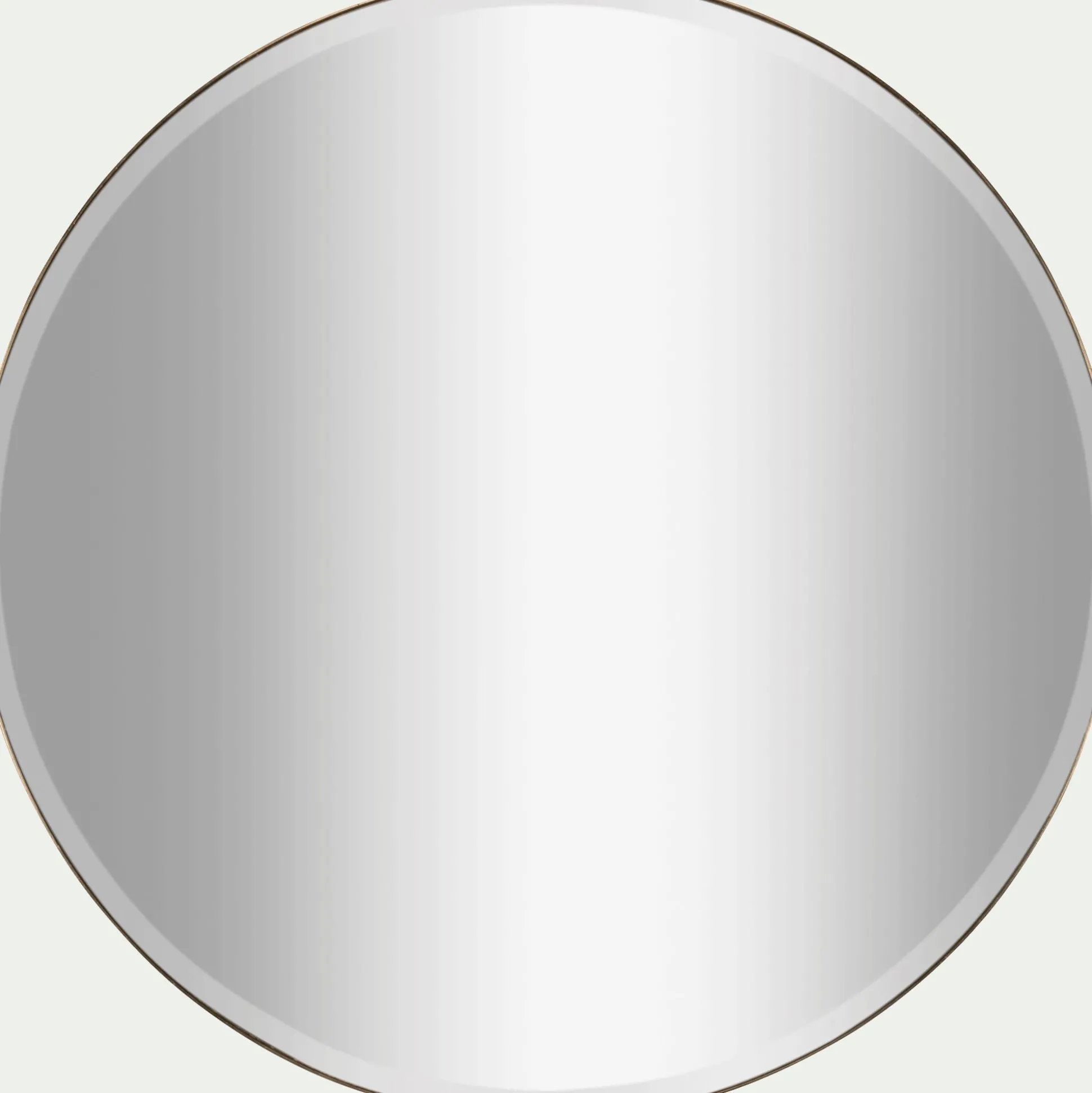 Miroir rond avec pourtour en métal D100 cm - doré