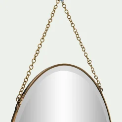 Miroir rond en laiton D30,5cm - doré