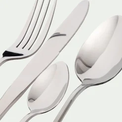 Ménagère 16 pièces en inox - argenté métallisé