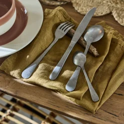 Ménagère 16 pièces en inox - argenté vieilli