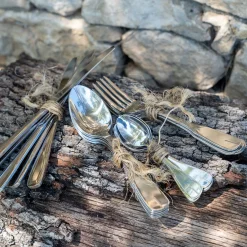 Ménagère 24 pièces en inox - gris aluminium