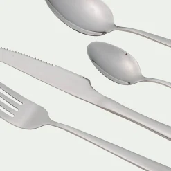 Ménagère 24 pièces en inox - gris argenté