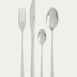 Ménagère 24 pièces en inox - gris argenté