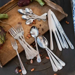 Ménagère 24 pièces en inox poli - gris argenté