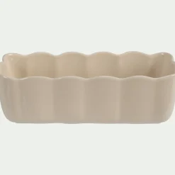 Moule à cake en céramique L28,50cm - blanc écru