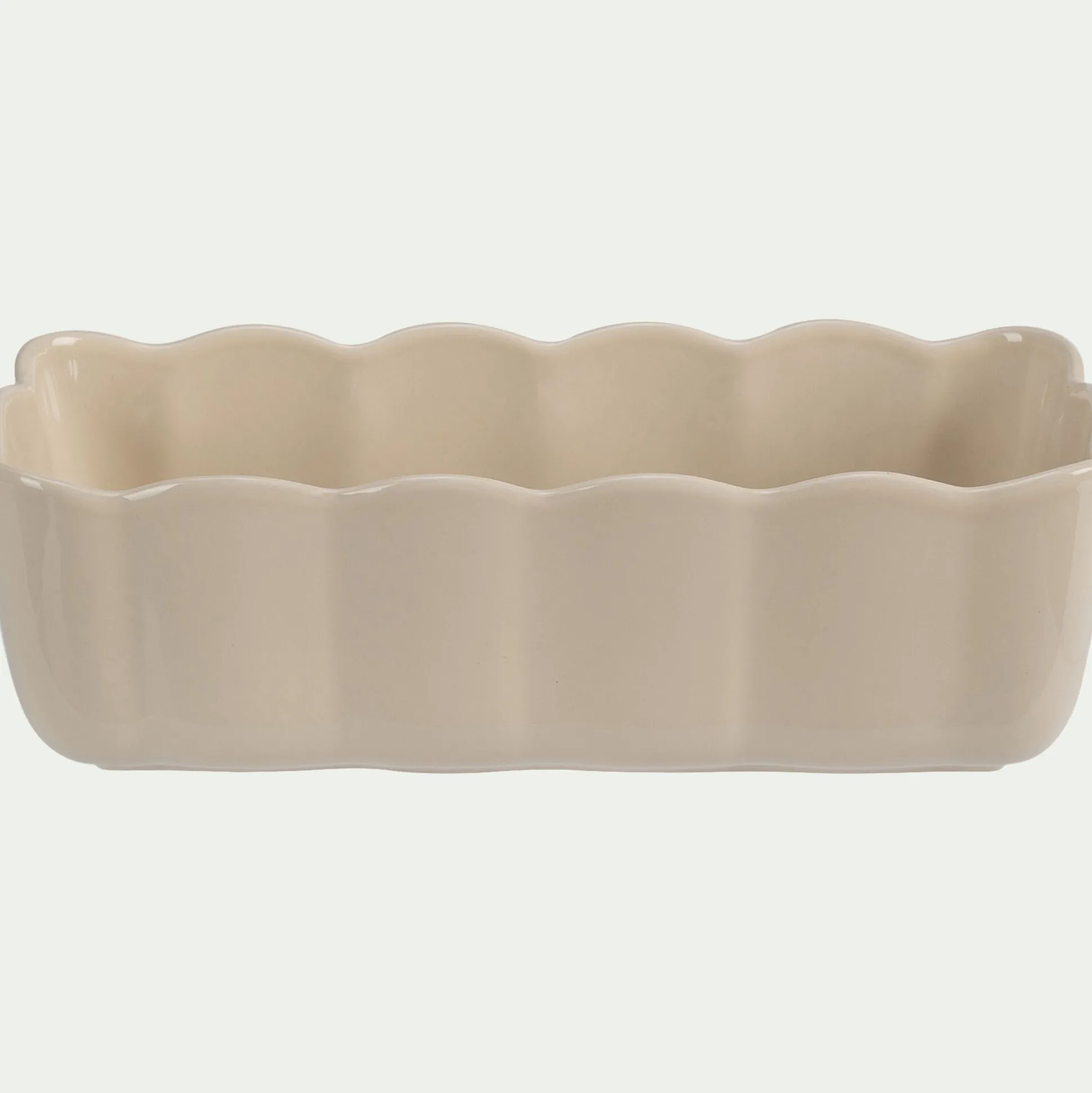 Moule à cake en céramique L28,50cm - blanc écru
