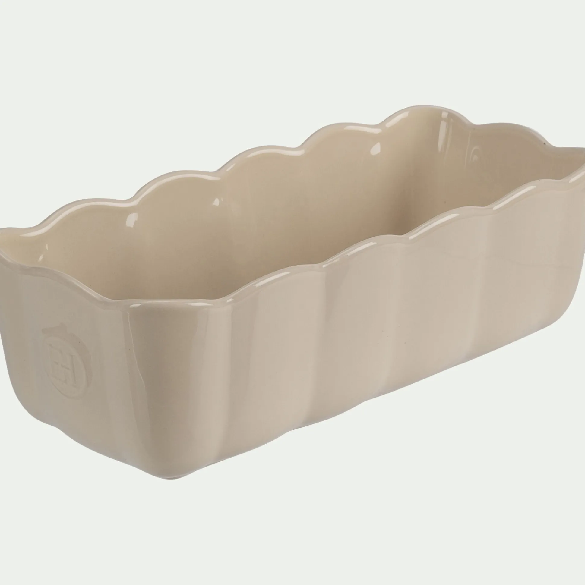 Moule à cake en céramique L28,50cm - blanc écru
