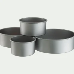 Moule à gâteau rond en aluminium D28xH10,2cm - argenté