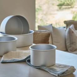 Moule à gâteau rond en aluminium D15xH10,2cm - argenté