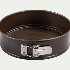 Moule à manqué rond démontable en acier D24cm - marron