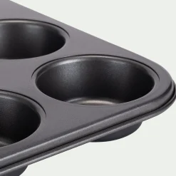 Moule 12 mini muffins en acier - gris anthracite