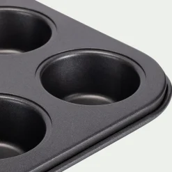 Moule 24 mini muffins en acier - gris anthracite