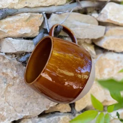 Mug avec anse en grès 47cl - brun rustrel