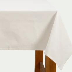 Nappe brodée en coton 150x250cm - blanc écru