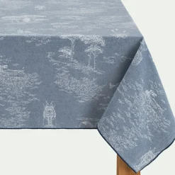 Nappe en coton réversible à motifs 150x250cm - beige