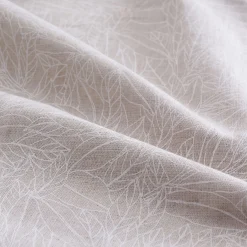 Nappe motif laurier en lin et coton - blanc 150x250cm