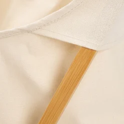 Panier à linge en polycoton et bambou H67xL46cm - blanc