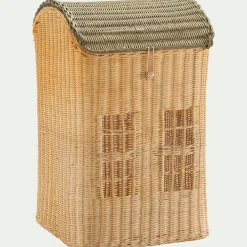 Panier à linge maison en rotin H55cm - naturel