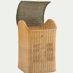 Panier à linge maison en rotin H55cm - naturel