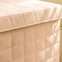 Panier à linge pliable en tissu H60cm - beige