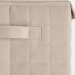 Panier à linge pliable en tissu H60cm - beige