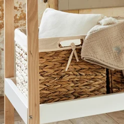 Panier carré en jacinthe d'eau - H30xL30cm