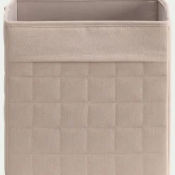 Panier de rangement cubique en tissu L30cm - beige