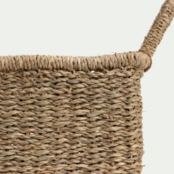 Panier de rangement en jonc de mer H15xL25cm - naturel