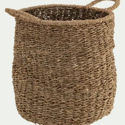 Panier de rangement en jonc de mer D32xH40cm - naturel