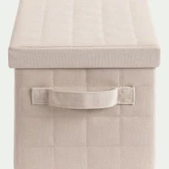 Panier de rangement pliable en tissu L33cm - beige