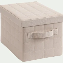 Panier de rangement pliable en tissu L33cm - beige