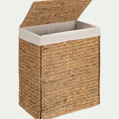 Panier en jacinthe d'eau H60xL50cm - naturel