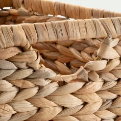 Panier ourson en jacinthe d'eau 20x30cm - naturel