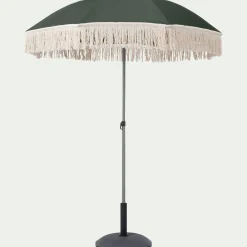 Parasol à franges D180cm - vert kaki