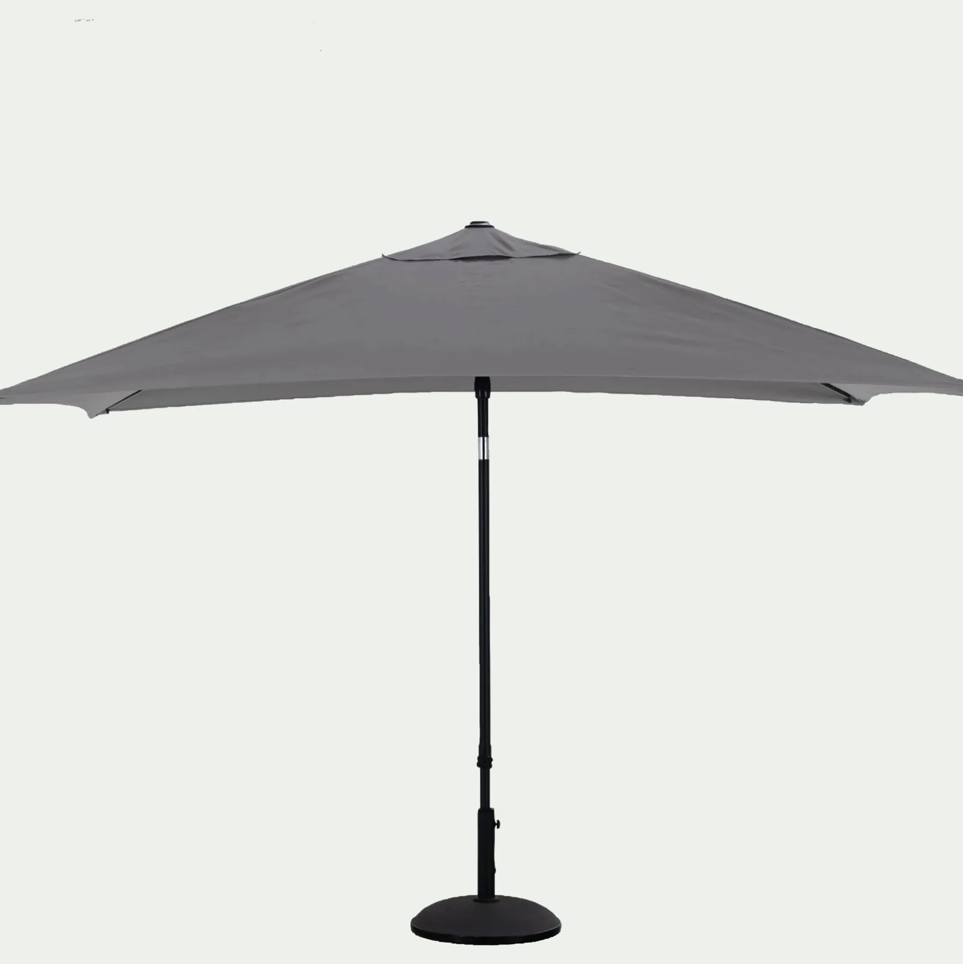 Parasol droit en tissu et métal 200x300cm - gris