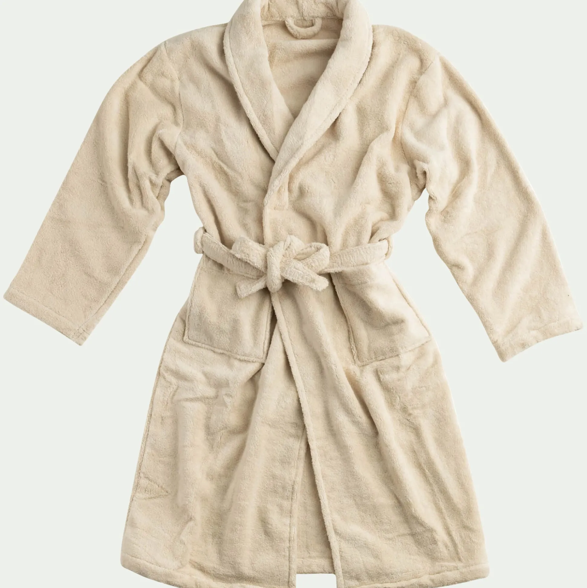 Peignoir en coton S/M - beige