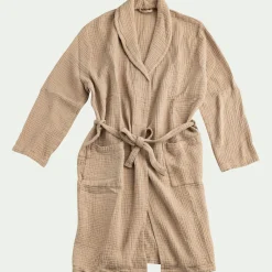 Peignoir en gaze de coton S/M - beige alpilles