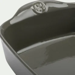 Petit plat à four individuel en céramique L30cm - vert cèdre