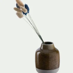 Petit vase en porcelaine H11cm - marron