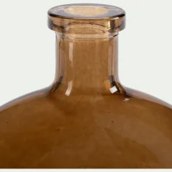 Petit vase en verre h12,5cm - marron