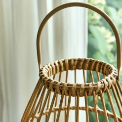 Photophore en bambou D28xH32cm - naturel