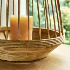 Photophore en bambou D28xH32cm - naturel