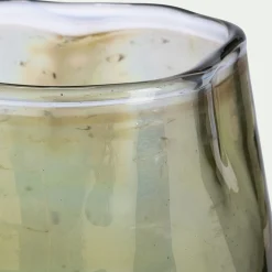 Photophore en verre - vert (modèle aléatoire)