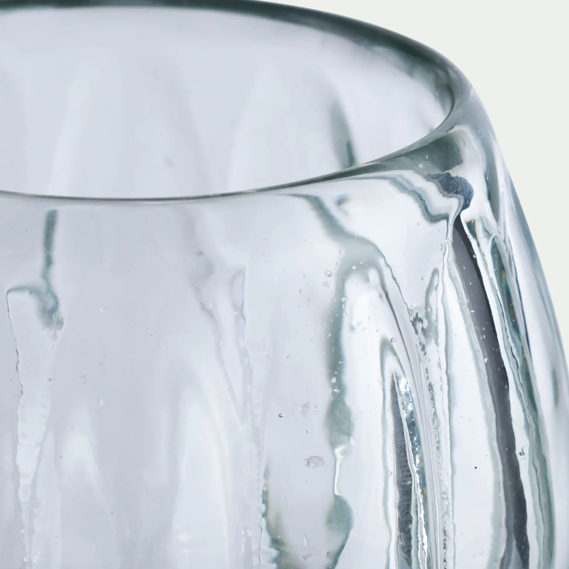 Photophore en verre D9cm - brun ombre