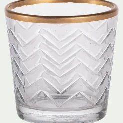 Photophore en verre D6,5xH5,5cm - transparent