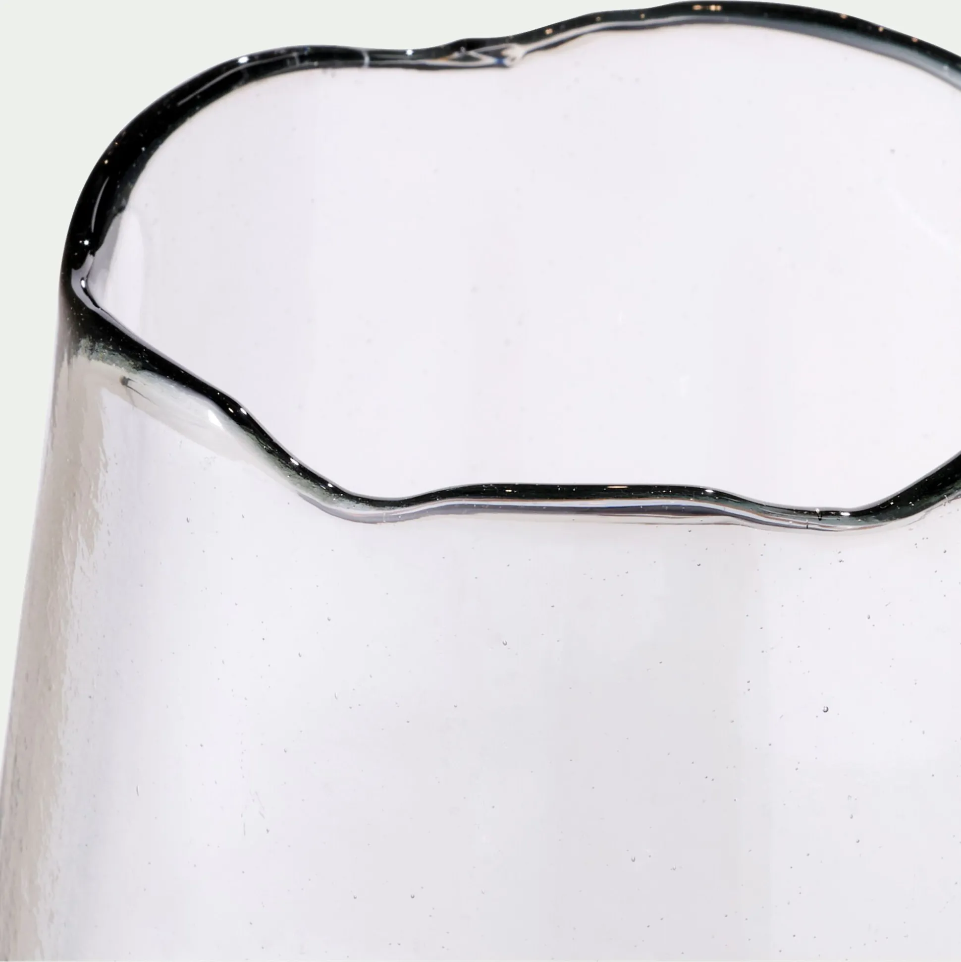 Photophore en verre sur pied en bois D17,5xH17,5cm - transparent