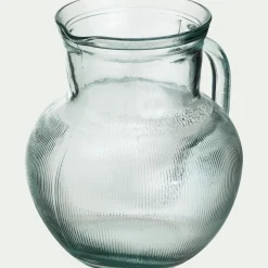 Pichet avec anse en verre recyclé 2,3 L - transparent