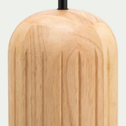 Pied de lampadaire en bois d'hévéa H138 cm - bois clair